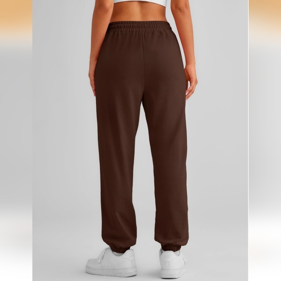 🤎NWT Automet Cinch Bottom Sweatpants Athletic Lounge Joggers w/Pockets Brown SM - Picture 3 of 5